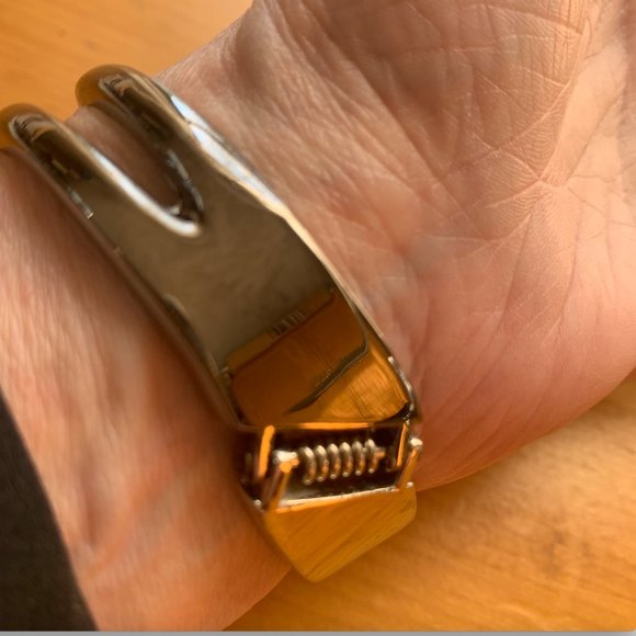 Rhinestone & Faux Silver Bracelet - Picture 10 of 12